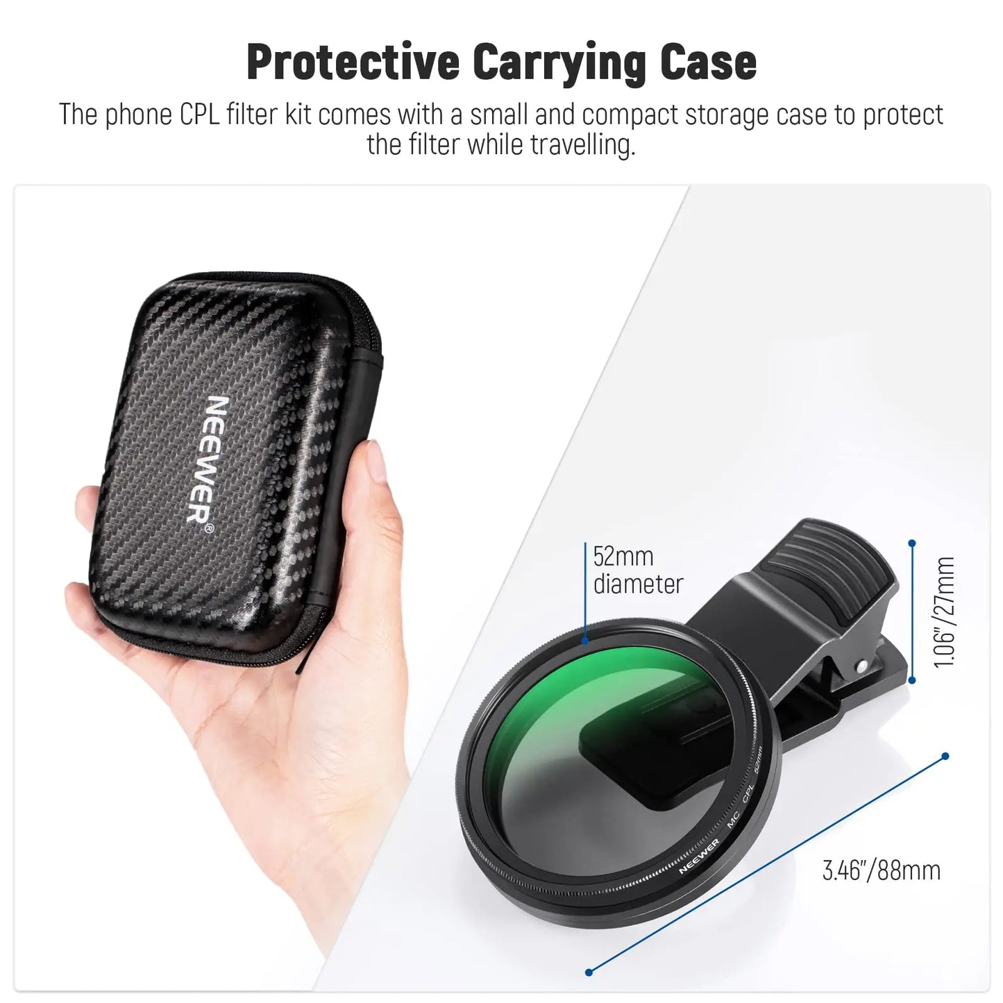 Premium Clip-On Polarizing Lens Filter